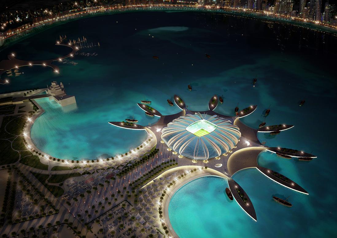 Bild 2 av 9: Doha Port Stadium which is set to be built in Doha. (qatar.to)