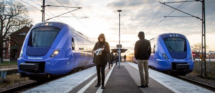 Sträckan trafikeras bland annat av Skånetrafikens pågatåg. Photo: News Øresund - Johan Wessman