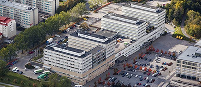 Flygbild u00f6ver fastighet Sundbyberg Freden Stu00f6rre 11