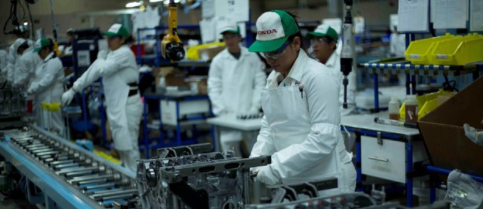 En av hondas produktionsanläggningar. Foto: Honda