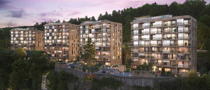 Fyrstikkbakken 14 i Oslo-stadsdelen Hellerud, Norge. Bild: AF Gruppen