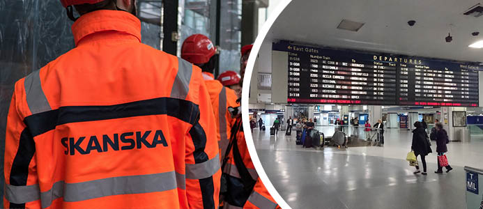 Pennsylvania Station, New York, USA. Foto: (Vänster) Daniel Kulinski/Skanska, (Höger) Neerav Bhatt, Flickr