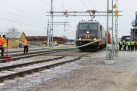 Piteå Hamns elektrifierade järnvägsterminal invigd Thumbnail