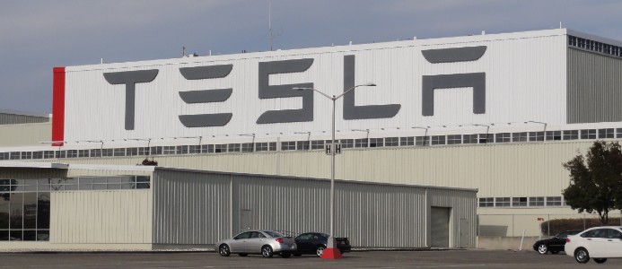 Teslas Fremont-fabrik i Kalifornien. Foto: Stephen Pace, Flickr (CC BY 2.0)