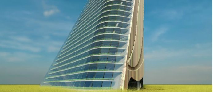 Bildkälla: Det vertikala växthuset Plantagon World Food Building av Sweco och Plantagon tilldelas internationellt arkitektpris. Bildkälla: Sweco Architects