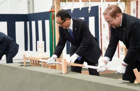 Bygget av Toyotas experimentstad inleds