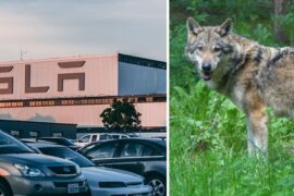 Vargar i vägen för Teslas jättefabrik i Tyskland Thumbnail