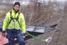 Flexibel taksäkerhet med vajersystem Thumbnail
