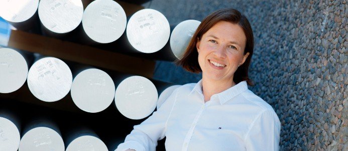 Vera Flatebø, ny divisionschef för divisionen Byggsystem. Foto: Hydal
