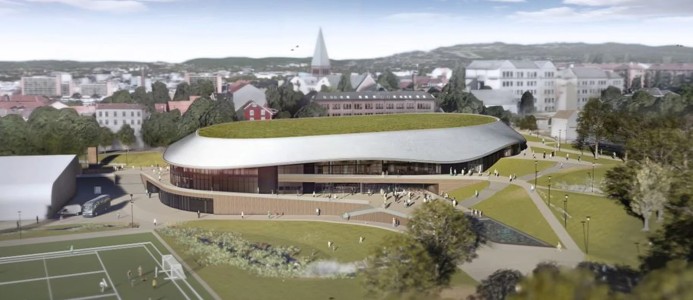 Jordal Amfi är planerad att bli Oslos nya huvudarena för ishockey. Foto: NCC