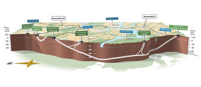 Karta över Förbifart Stockholm. Bild: Trafikverket