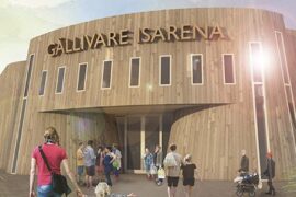 Ny arena i Gällivare byggs i trä Thumbnail