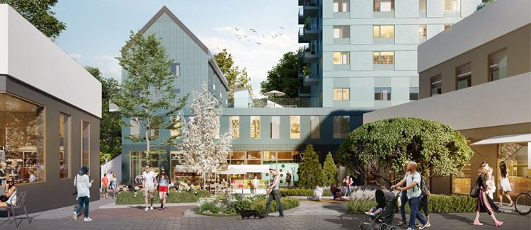 Gårdstens centrum. Bild: BoStad2021/Serneke