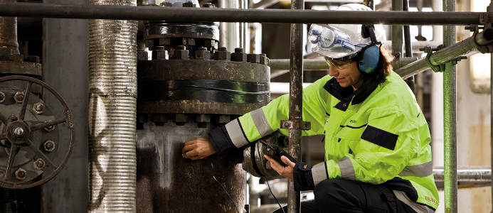 Inspektion av tryckutrustning. Foto: Kiwa Inspecta