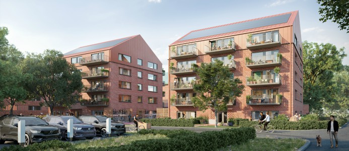 Sernekes första etapp i Sege Park består av 44 bostadsrätter.