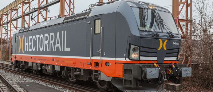 Ett Vectronlok från Siemens levererat till Hector Rail AB. Foto: Siemens