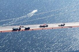 Skanska asfalterar nya Sundsvallsbron Thumbnail