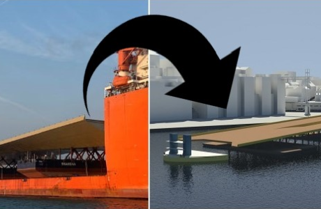 Ny animation visar hur guldbron ska monteras