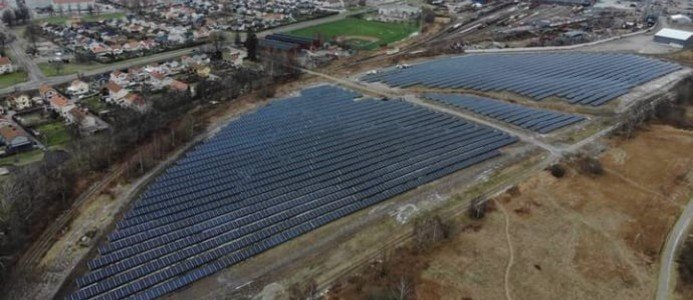 Göteborgs andra solcellspark är klar och tagen i drift. Foto: Göteborgs energi