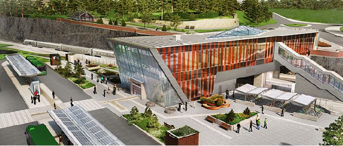 Strängnäs nya resecentrum.