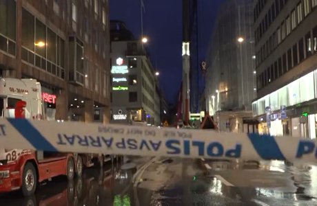 Rasrisk för massiv kran i centrala Stockholm