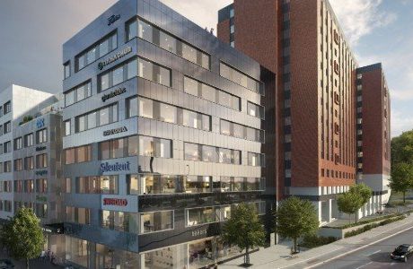 Grön kontorsfastighet i Stockholm