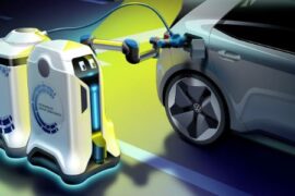 Laddrobot möjliggör flexibla laddstationer Thumbnail