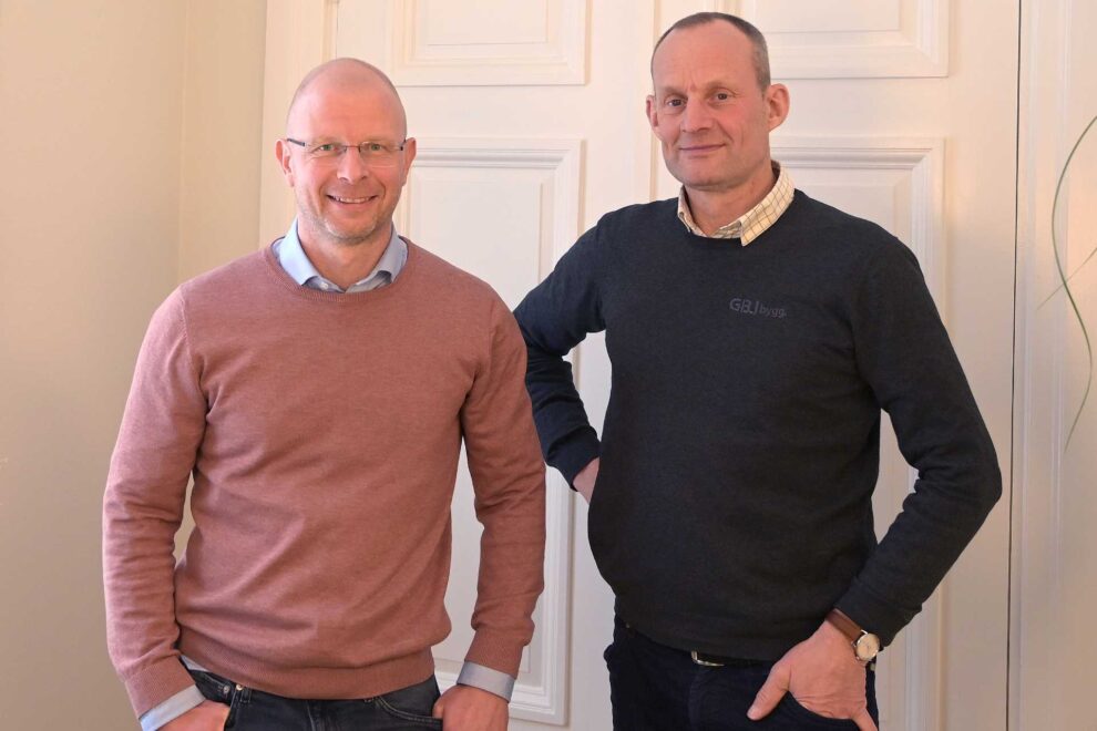 Ny vice vd på GBJ Bygg, Stefan Roneus och vd för GBJ Bygg, Staffan Dahlström.