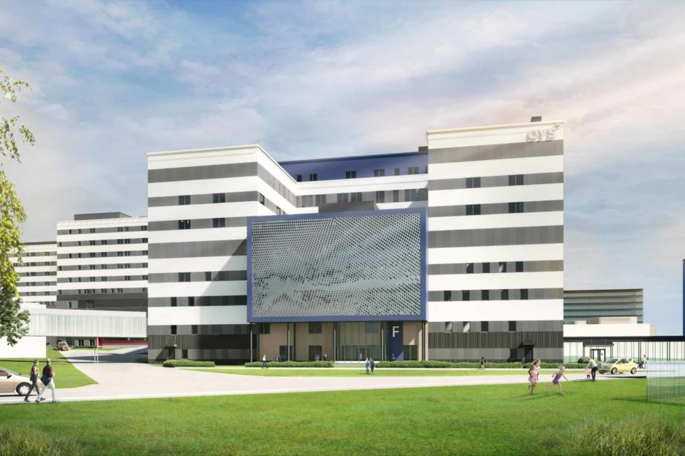 Oulu University Hospital F building. Bild: NCC