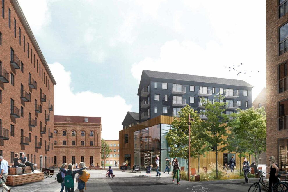 Visionsbild Skeppskajens kulturkvarter. Fotograf: Juul & Frost Arkitekter