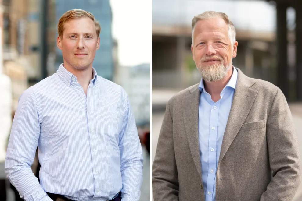 Johan Pedersen och Björn Persson, blir nya avdelningschefer på division Industri, Svevia. Foto: Emil Malmborg och Pia Gyllin