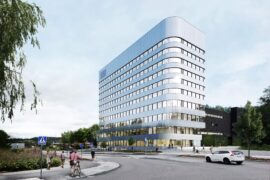 Kontorsbygge tar drönarhjälp för underlättat säkerhetsarbete